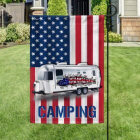 Camping Trailer US Flag MLN1590F