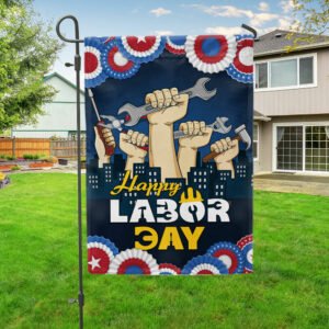 Happy Labor Day American Flag MLN1597F