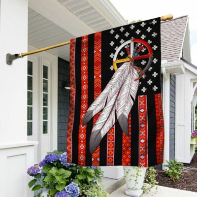 Native American Flag Four Directions Feather LNT343F