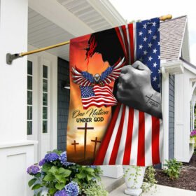 Jesus American One Nation Under God  Eagle Flag MLN1574F