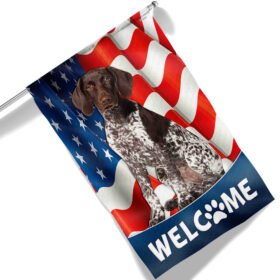 German Shorthaired Pointer Dog American Flag TQN1226Fv6