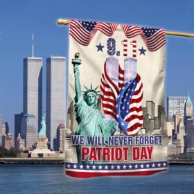 911 Patriot Day We Will Never Forget Twin Tower Memorial Flag MLN1628F