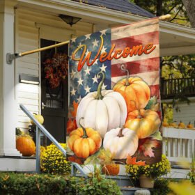 Welcome Fall Pumpkins Flag TQN1576F