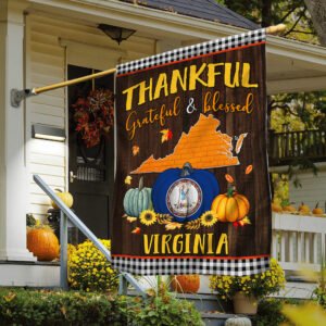 Virginia Fall Flag Thankful Grateful and Blessed TQN446Fv6