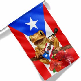 Coqui Frog Puerto Rico Flag TQN1583F