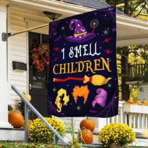 Three Witches Halloween I Smell Children Flag MLN1794F
