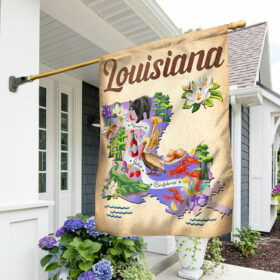Louisiana State Map Flag TQN1587F