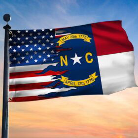 North Carolina and American Grommet Flag MLH1913GFv9