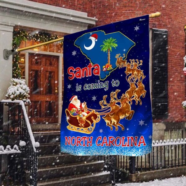 South Carolina Christmas Flag Santa Is Coming To South Carolina TQN1681Fv1