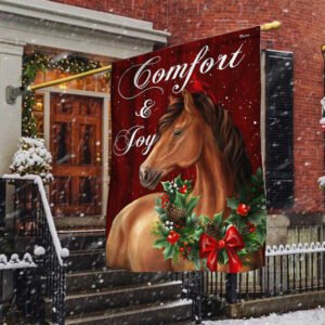 Horse Christmas Comfort And Joy Flag TQN1784F