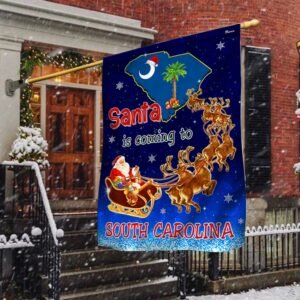 South Carolina Christmas Flag Santa Is Coming To South Carolina TQN1681Fv1