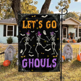 Halloween Dancing Skeleton Flag Let's Go Ghouls TQN1722F