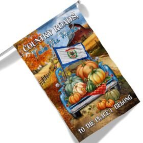 West Virginia Halloween Thanksgiving Flag Country Roads Take Me Home MLN1833F