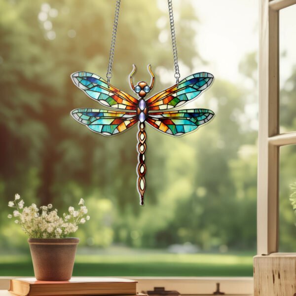 Colorful Dragonfly Acrylic Metal Sign TQN1812HS