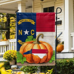 North Carolina Fall Halloween Thanksgiving Pumpkin Flag TQN1616Fv3