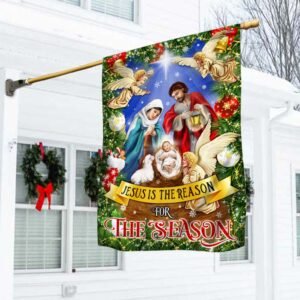 Nativity of Jesus Holy Night Christmas Flag Jesus Is The Reason For The Season MLN2005F