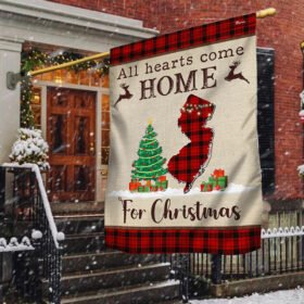 New Jersey Christmas Flag All Hearts Come Home For Christmas TQN1831Fv1