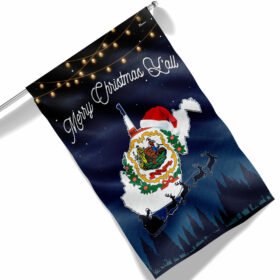 West Virginia State Merry Christmas Y'all Flag TQN1778Fv2