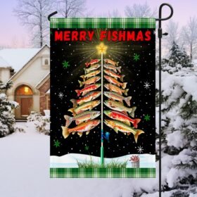 Merry Fishmas  Tree Christmas Flag TQN1900F