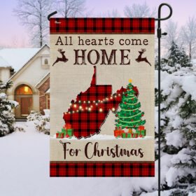 West Virginia Christmas Flag All Hearts Come Home For Christmas TQN1831Fv2