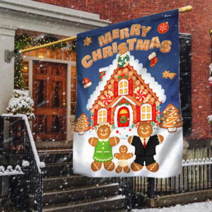 Gingerbread Merry Christmas Flag TQN1856F