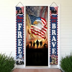 Veterans Day, Home Of The Free Because Of The Brave Door Cover & Banners TPT1279CB
