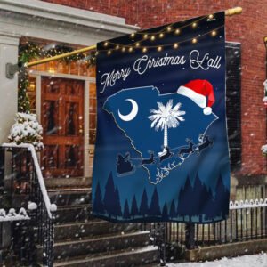 South Carolina State Merry Christmas Y'all Flag TQN1778Fv4