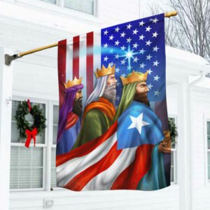 Three Kings, Three Wise Men, Nativity Of Jesus, Puerto Rico US Christmas Flag TPT1306F