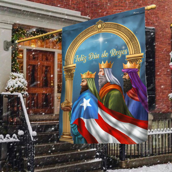 Feliz Día De Reyes Puerto Rico Three Kings Epiphany Flag Tqn1942f Flagwix 