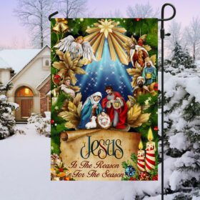Jesus Is The Reason For The Season Christmas Flag TQN1918F