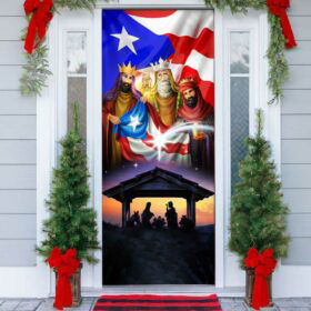 Horse Merry Christmas Door Cover THB2756D