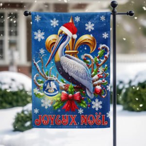 Joyeux Noel Pelican Louisiana Christmas Flag TPT1318F