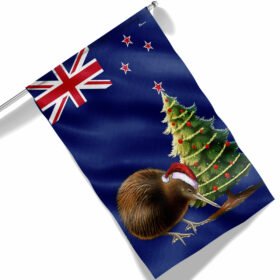 New Zealand Christmas Kiwi Bird Flag TQN1821F