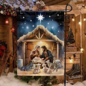 Nativity Of Jesus Christmas Flag Oh Holy Night TQN1848F