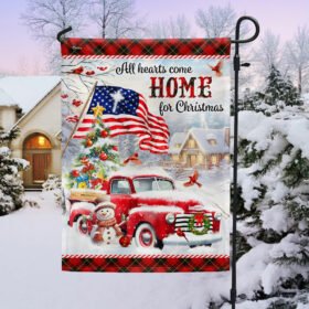 Red Truck Christmas Flag All Hearts Come Home For Christmas MLN1971F