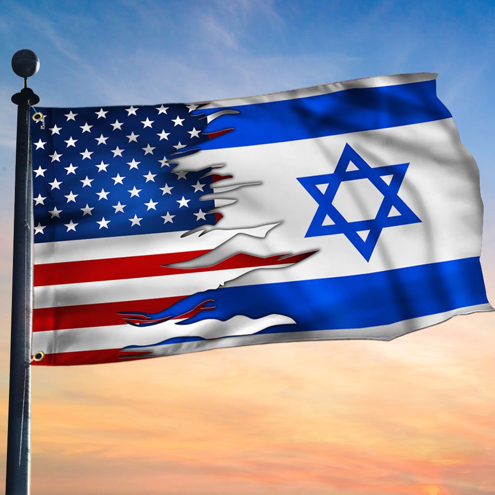 Israel and American Grommet Flag MLN2003GF - Flagwix