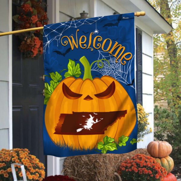Welcome Tennessee Pumpkins Halloween Fall Flag TPT1144Fv3