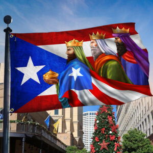 Three Kings Puerto Rico Epiphany Feliz dia de Reyes Grommet Flag TQN1947GFv1