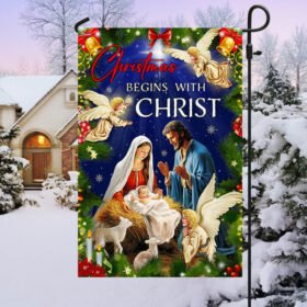 Christmas Begins With Christ Flag TQN1920F