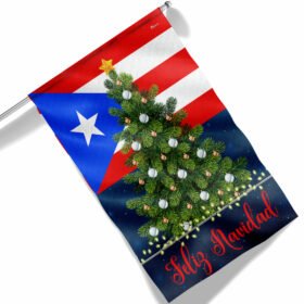 Puerto Rico Feliz Navidad Flag TQN710Fv1