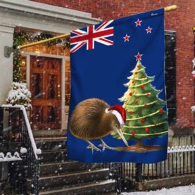 New Zealand Christmas Kiwi Bird Flag TQN1821F