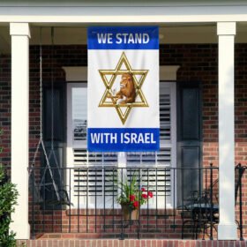 Israel Jewish We Stand With Israel Lion of Judah Flag MLN2009F