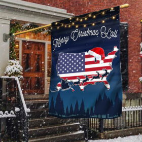 Merry Christmas Y'all American Flag TQN1778Fv6