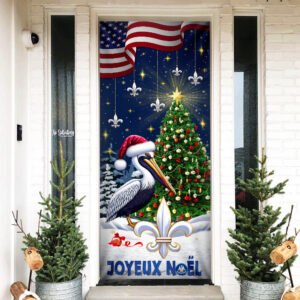 Louisiana Christmas Cajun Christmas Joyeux Noel Door Cover MLN2044D