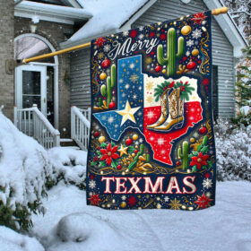 Texas Christmas Merry Texmas Flag TQN1983F