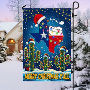 Texas Merry Christmas Y'all Flag TQN1971F