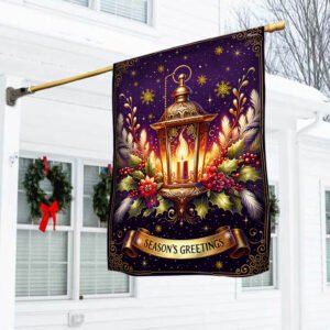 Christmas Lantern Season's Greetings Flag TQN2015F