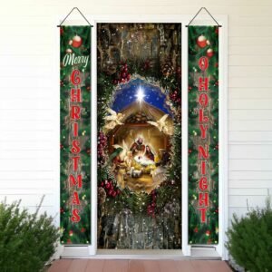 Jesus Is Born. Nativity Of Jesus Merry Christmas Door Cover & Banners TPT1389CB