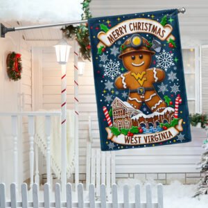 Gingerbread Merry Christmas West Virginia Flag TPT1336F