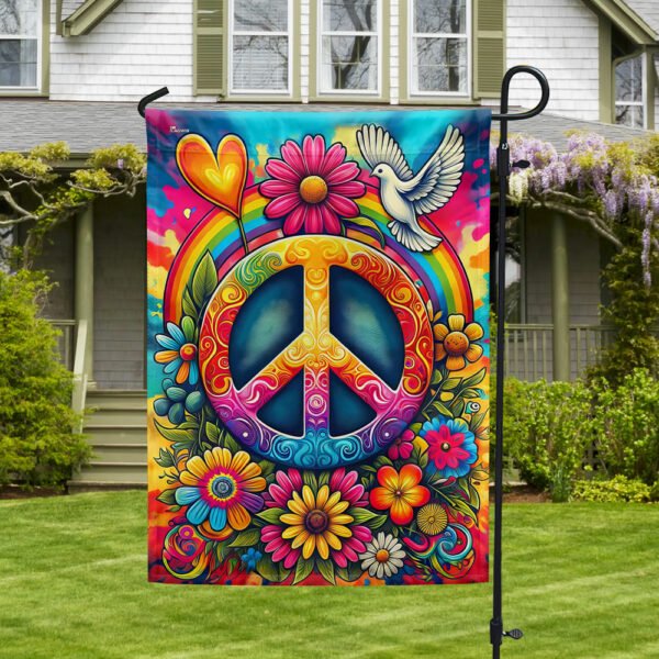 Hippie Peace Sign Flag MLN2245F